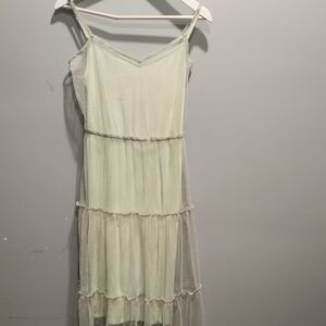 ATRIX (S) Sage Tiered Midi Dress